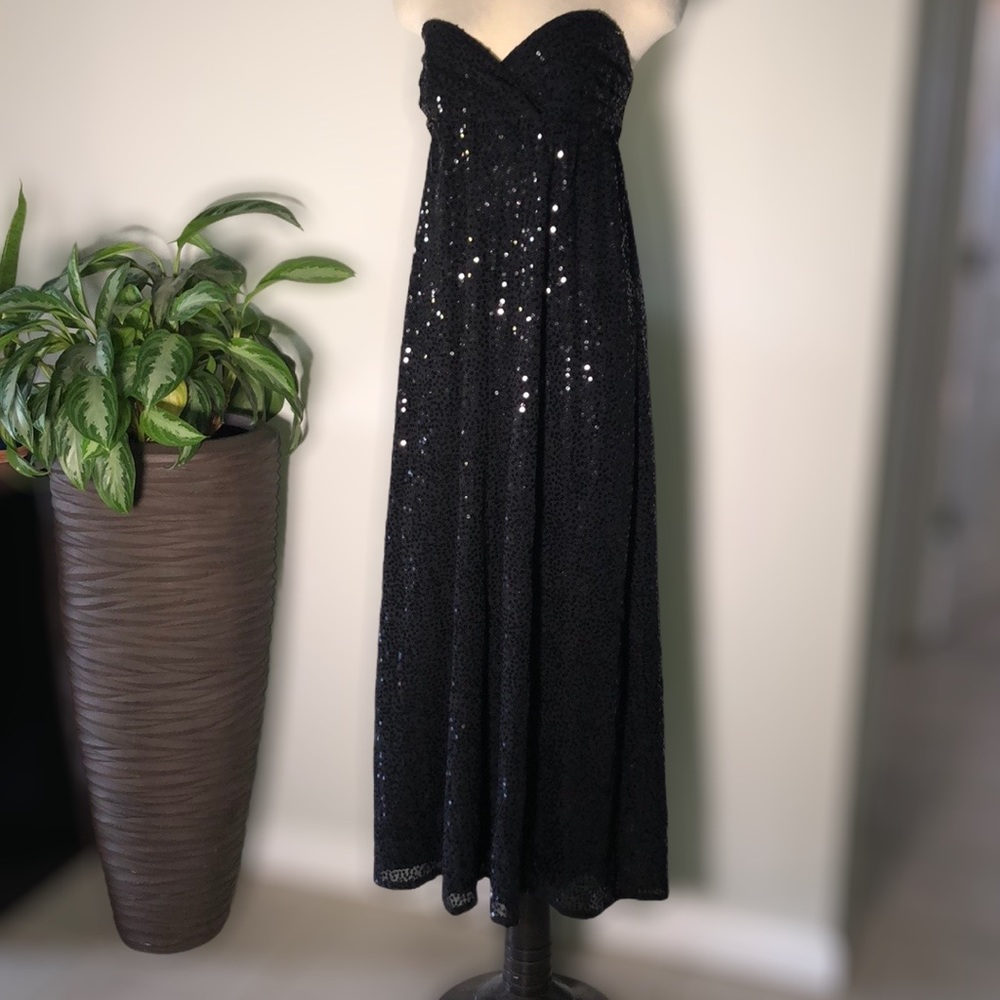 Betsey Johnson Sequins Strapless Dress